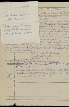 Lettre du transporté Charles Richard au Directeur de l’administration pénitentiaire, 16 avril 1927
