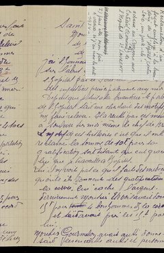 Lettre d’un transporté au commis des entrées de l’hôpital pénitentiaire, St-Laurent-du-Maroni,1934