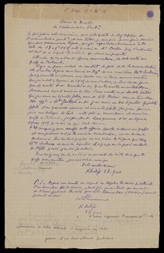 Lettre du transporté Khelifi au Directeur de l’administration pénitentiaire, Saint-Joseph, 1928