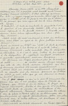 Jacqueline Anjot et Albert Ubaud, « Historia. No 213, août 1964, page 248 »