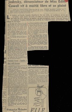 « Le 1er reportage sur l’agonie du bagne. Jasensky [sic], dénonciateur de Miss Edith Cavell, [...]»