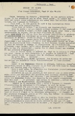 A. B. Marbaud, « Vie au bagne – L’ex-forçat Balbenoit, René no matricule 46635 »