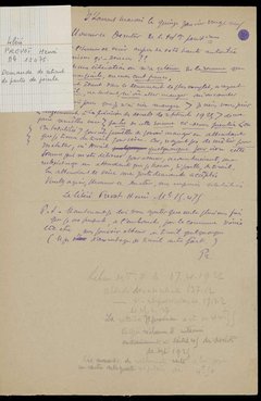 Lettre d’un ancien bagnard au Directeur de l’administration pénitentiaire, [...] 15 janvier 1929